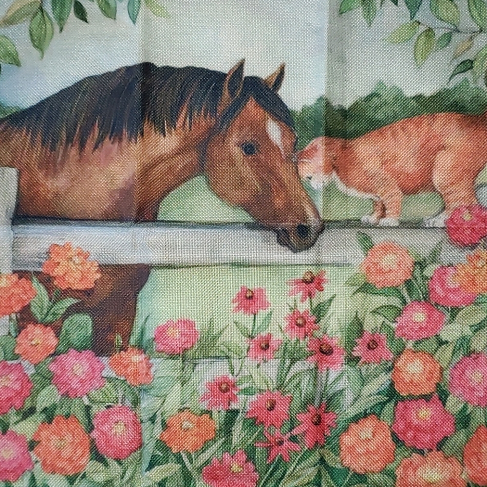 Horse Pillow Cover. Cat Pillow Cover. Farm Ranch - Picture 12 of 12